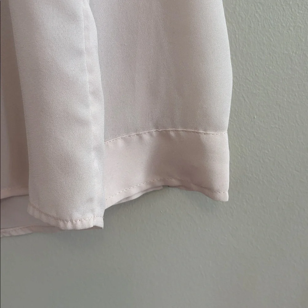 Frenchi Blush Pink Sheer Blouse - Picture 5 of 7